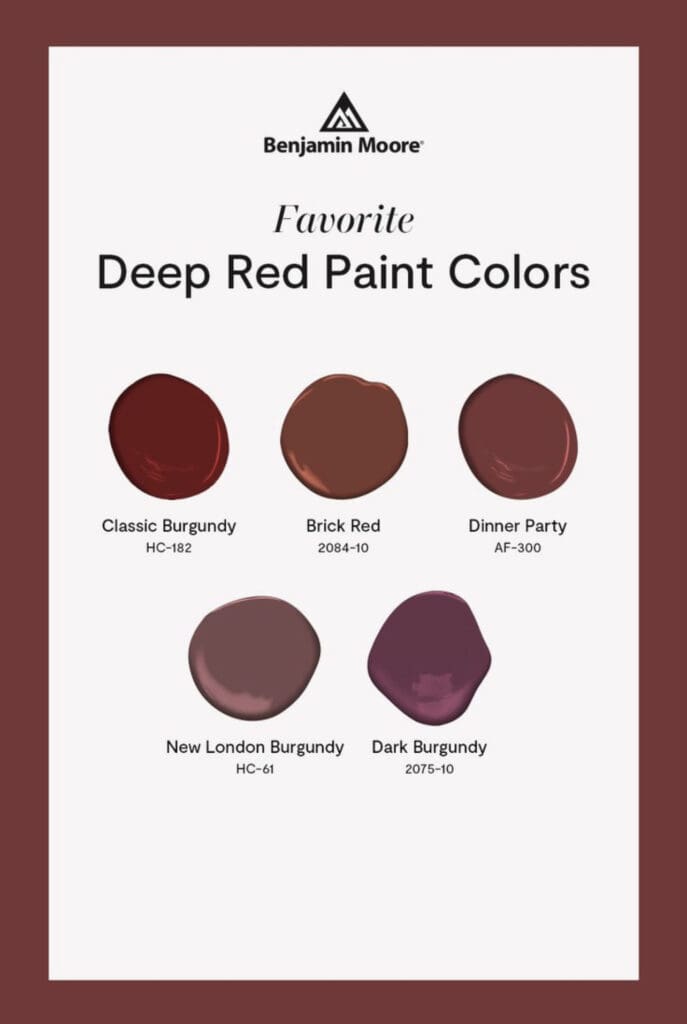 Benjamin Moore Popular Deep Red Paint Colors