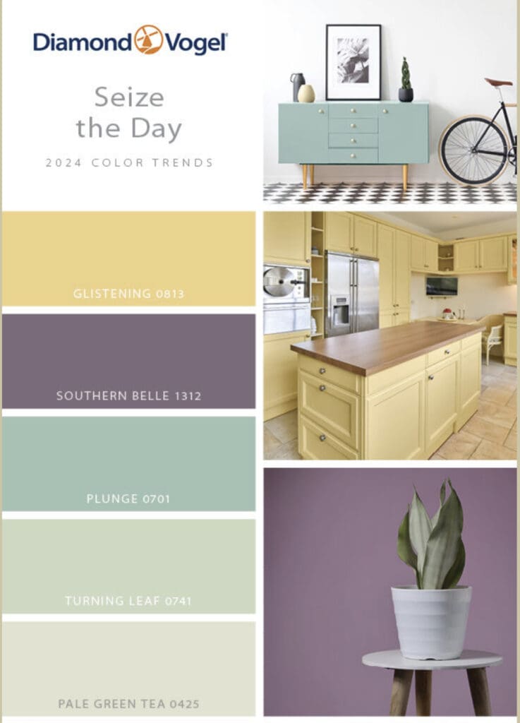 This 2024 "Seize the Day" palette transcends the ordinary. These hues are about embracing the present, honoring the past, and drawing inspiration from nature's beauty. 