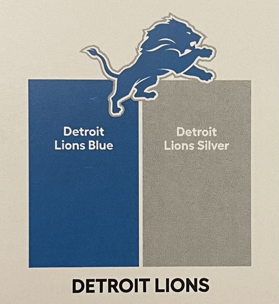 Valspar Detroit Lions Paint Colors