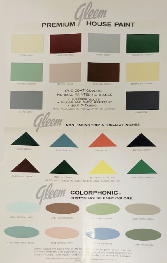 1966 Exterior Paint Colors: Nostalgic Hues for Mid Century Homes.