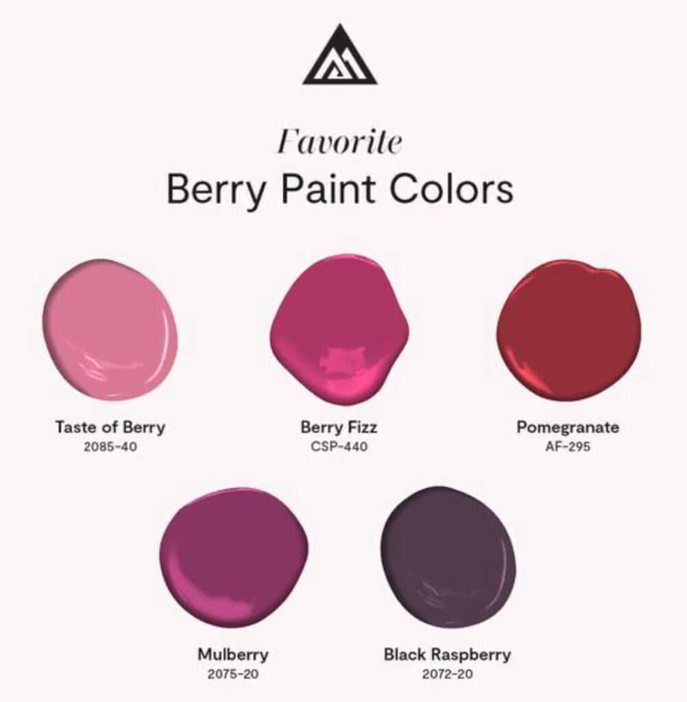 Benjamin Moore Valentine's Day Berry Colors. 