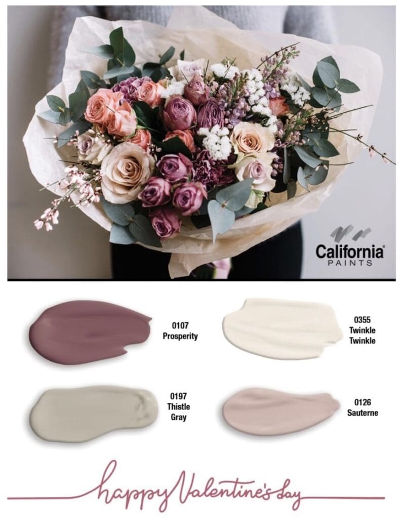 Valentine's Day Inspired Paint Colors.