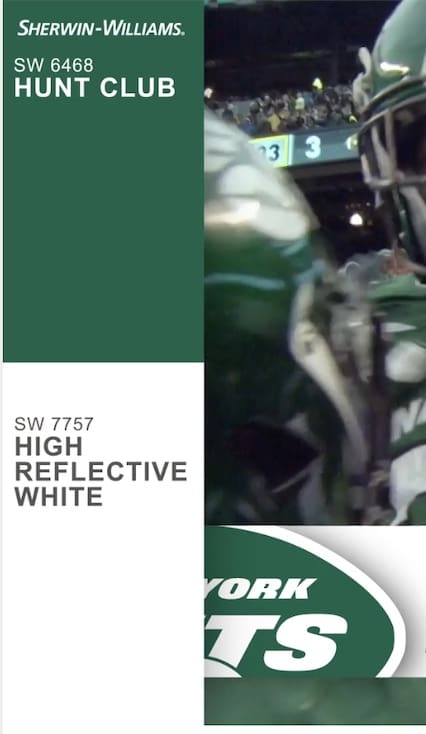 Sherwin Williams New York Jets Paint Colors.