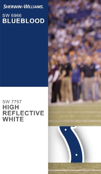 Sherwin Williams Indianapolis Colts Paint Colors.