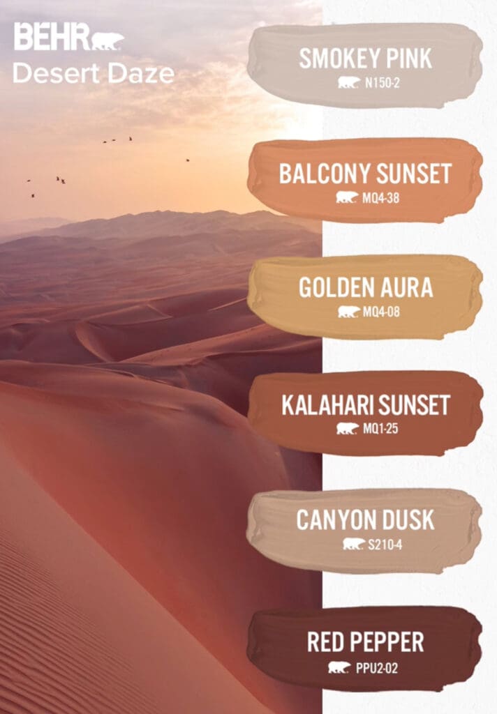 Behr Desert Inspired Paint Colors.