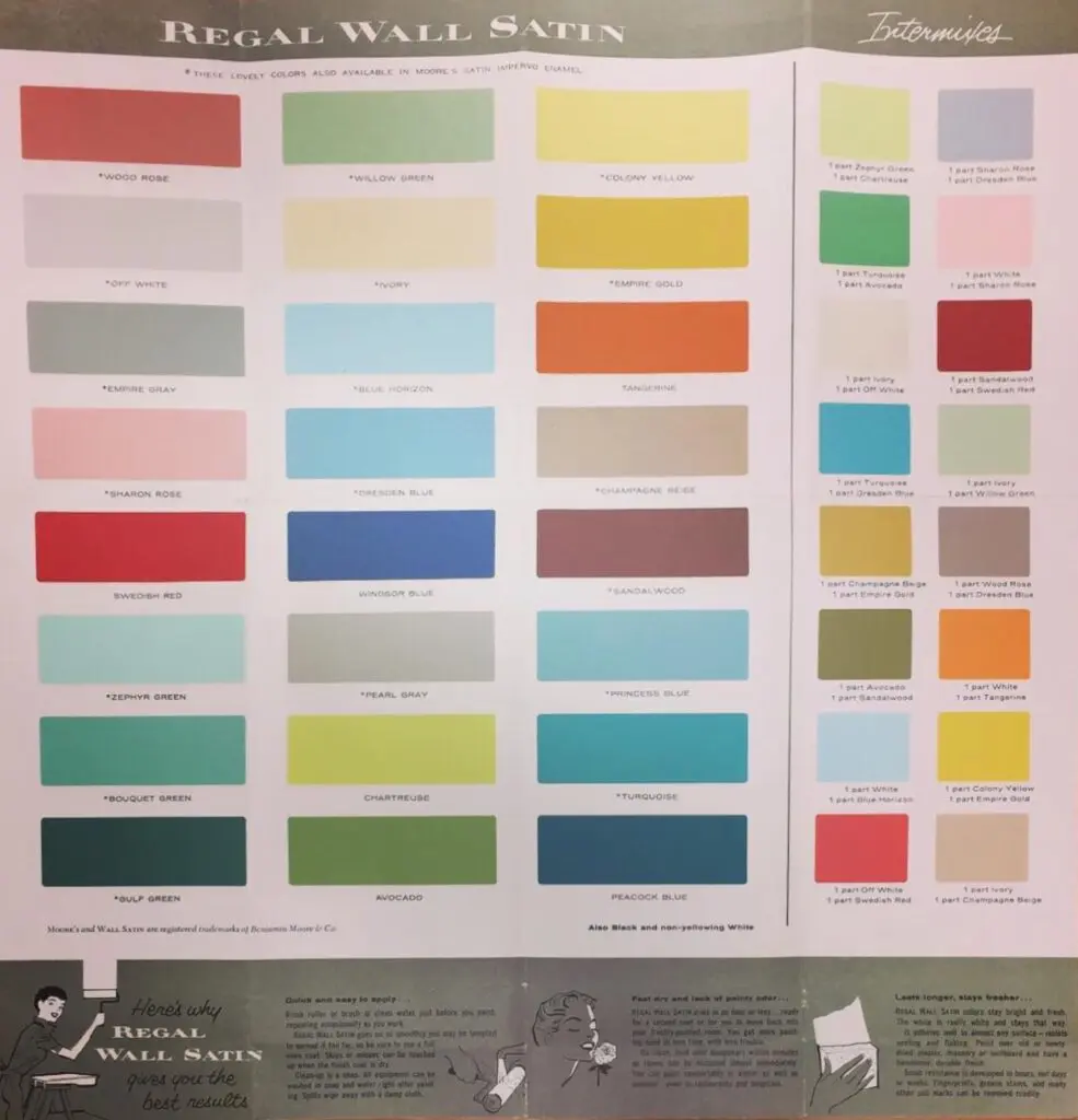 Benjamin Moore 1957 Interior Wall Colors