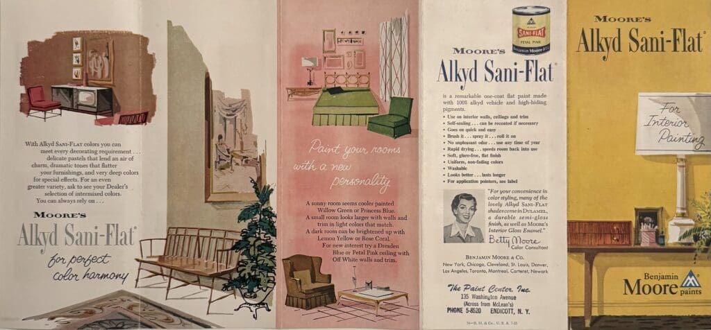 Cover of 1955 Benjamin Moore Interior Color Chart.