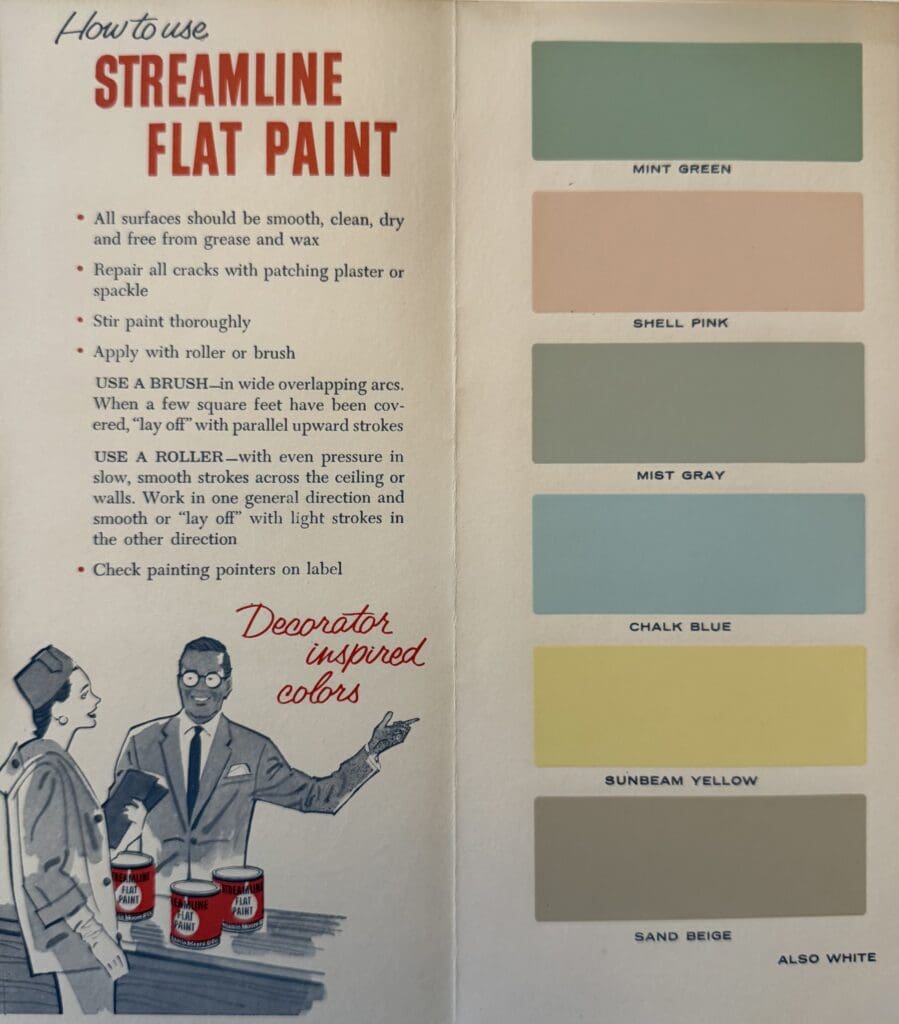1957 House Paint Color Chart.