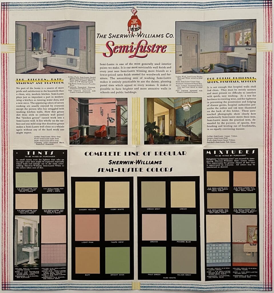 Sherwin Williams Vintage Color Poster. 