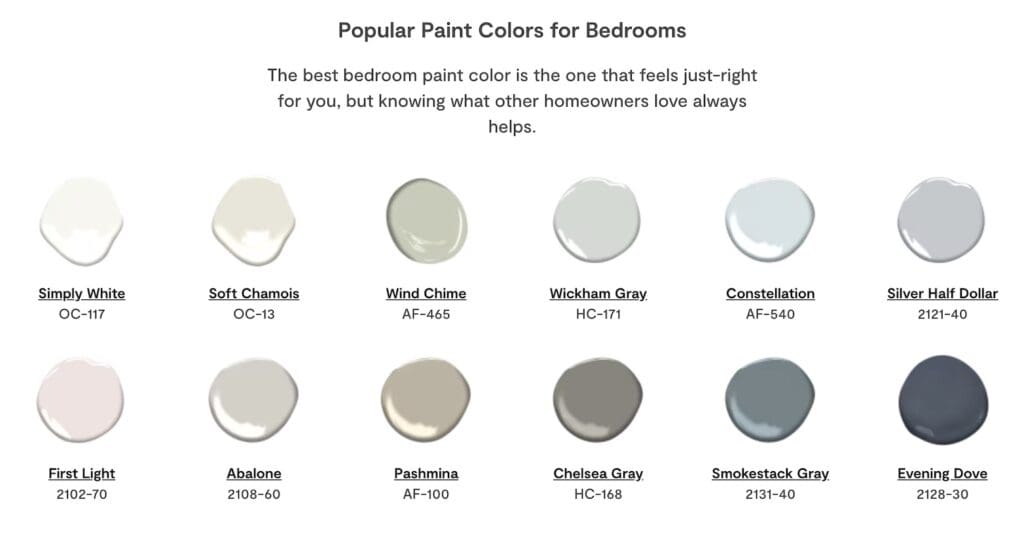 Whether you're seeking cozy comfort, serene calm, or bold sophistication, Benjamin Moore offers a wide range of paint colors to help you transform your bedroom into the ultimate sanctuary.