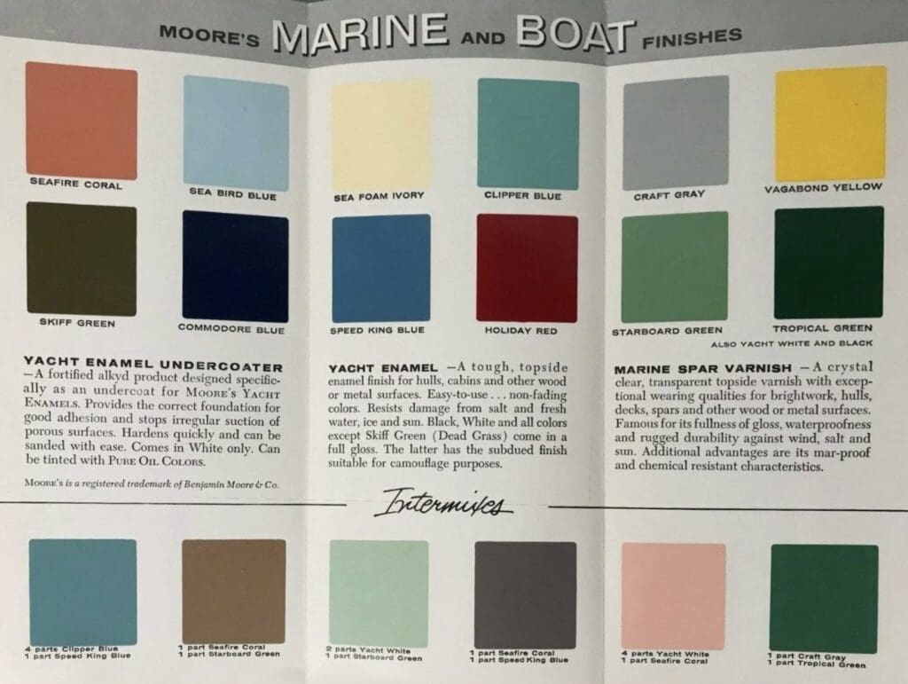 Benjamin Moore 1957 Paint Color Chart.