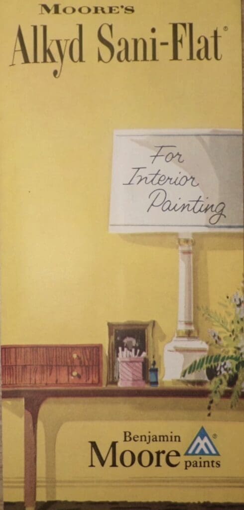 Front Cover of 1955 Benjamin Moore Interior Color Chart.