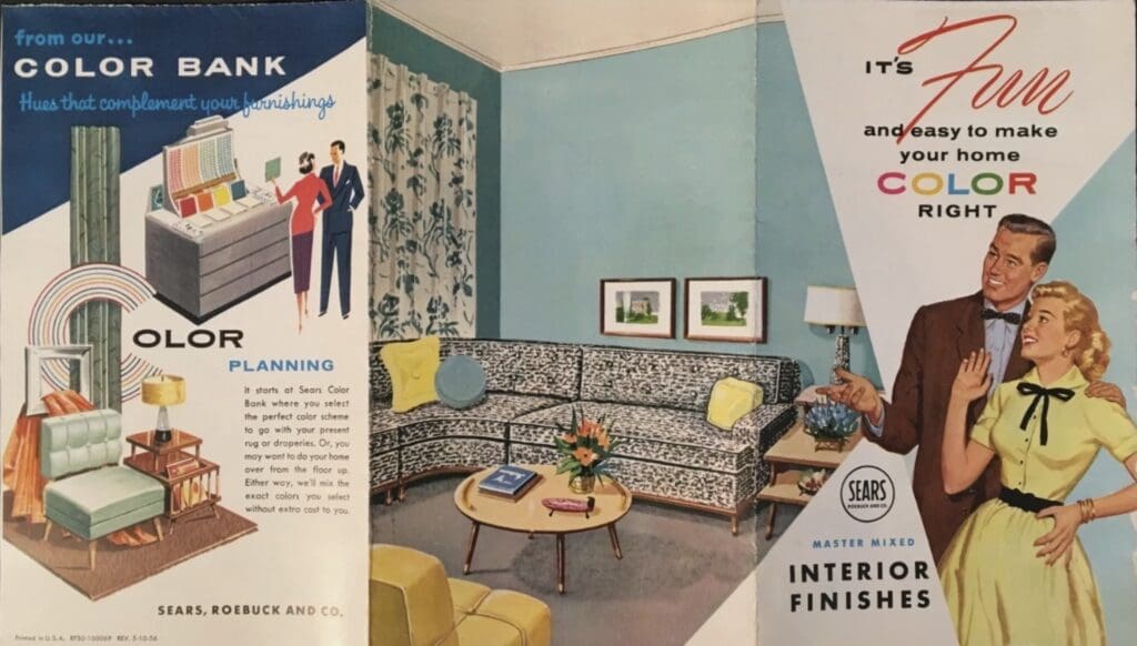 1956 Sears Harmony House Interior Paint Color Chart Cover.