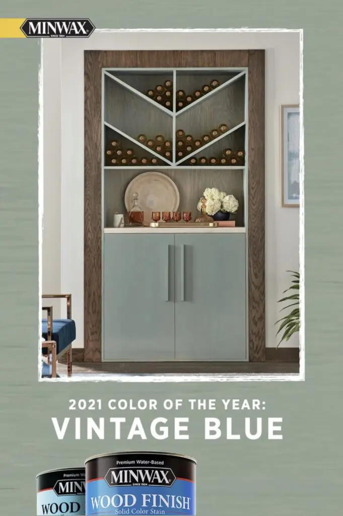Minwax 2021 Paint Color of the Year Vintage Blue.