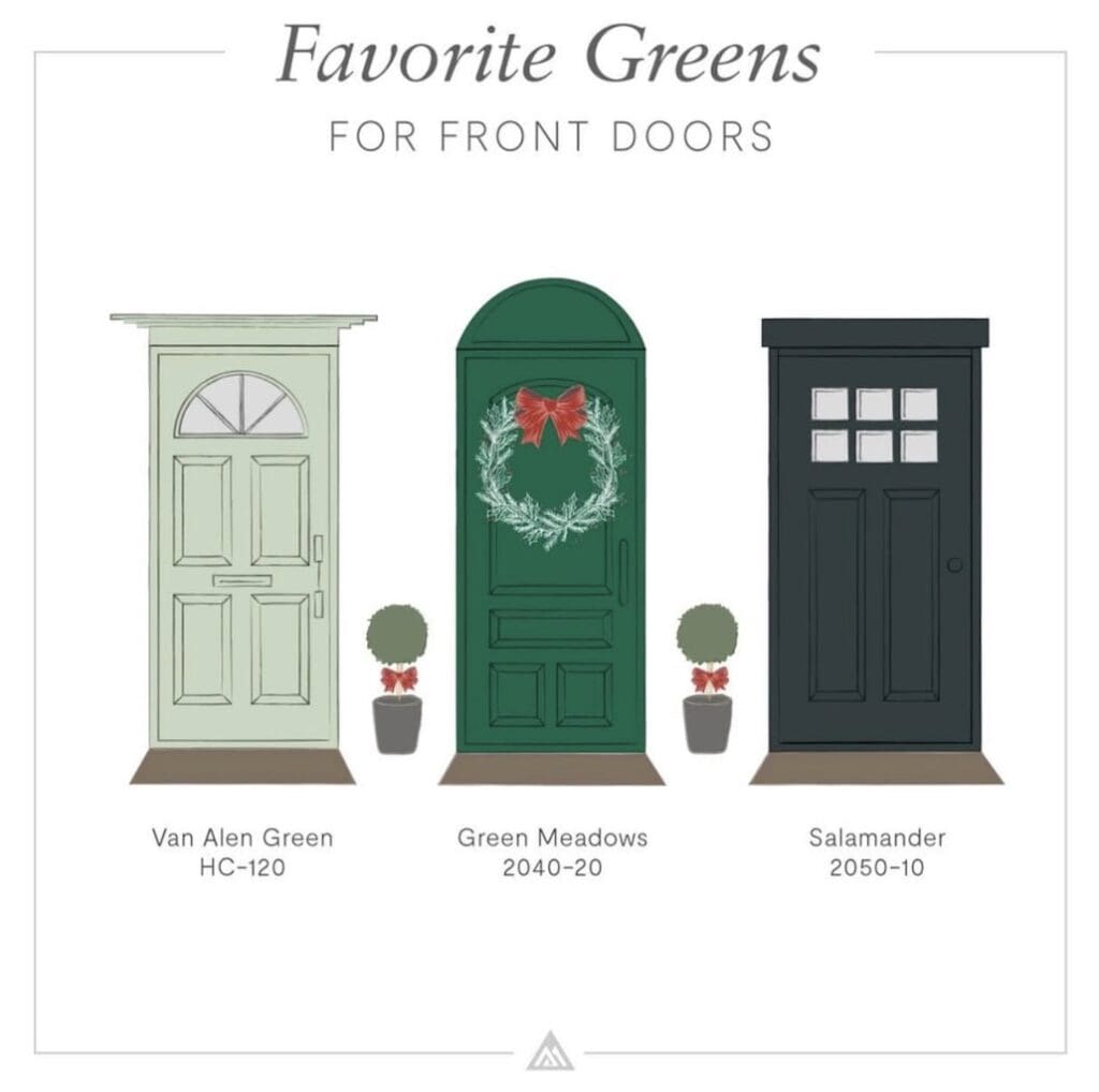 Benjamin Moore Front Door Greens.