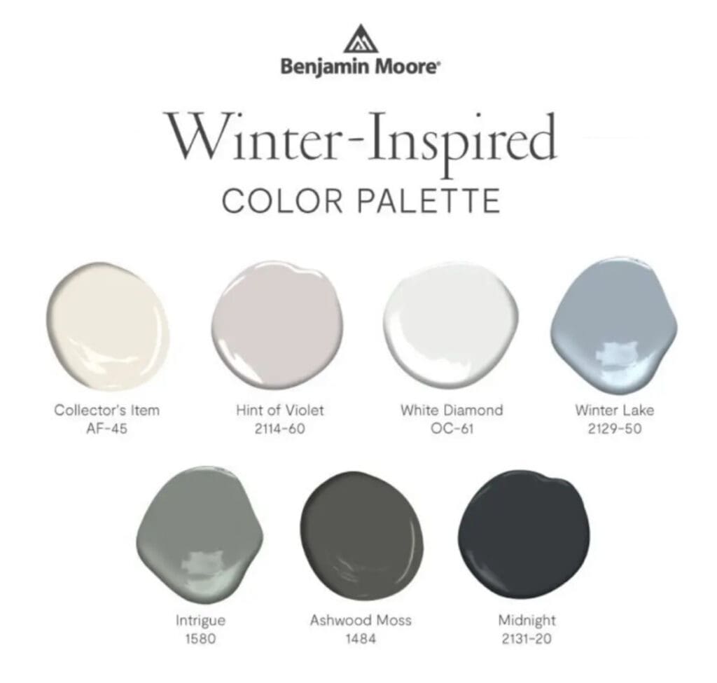 Winter Inspired Paint Colors.