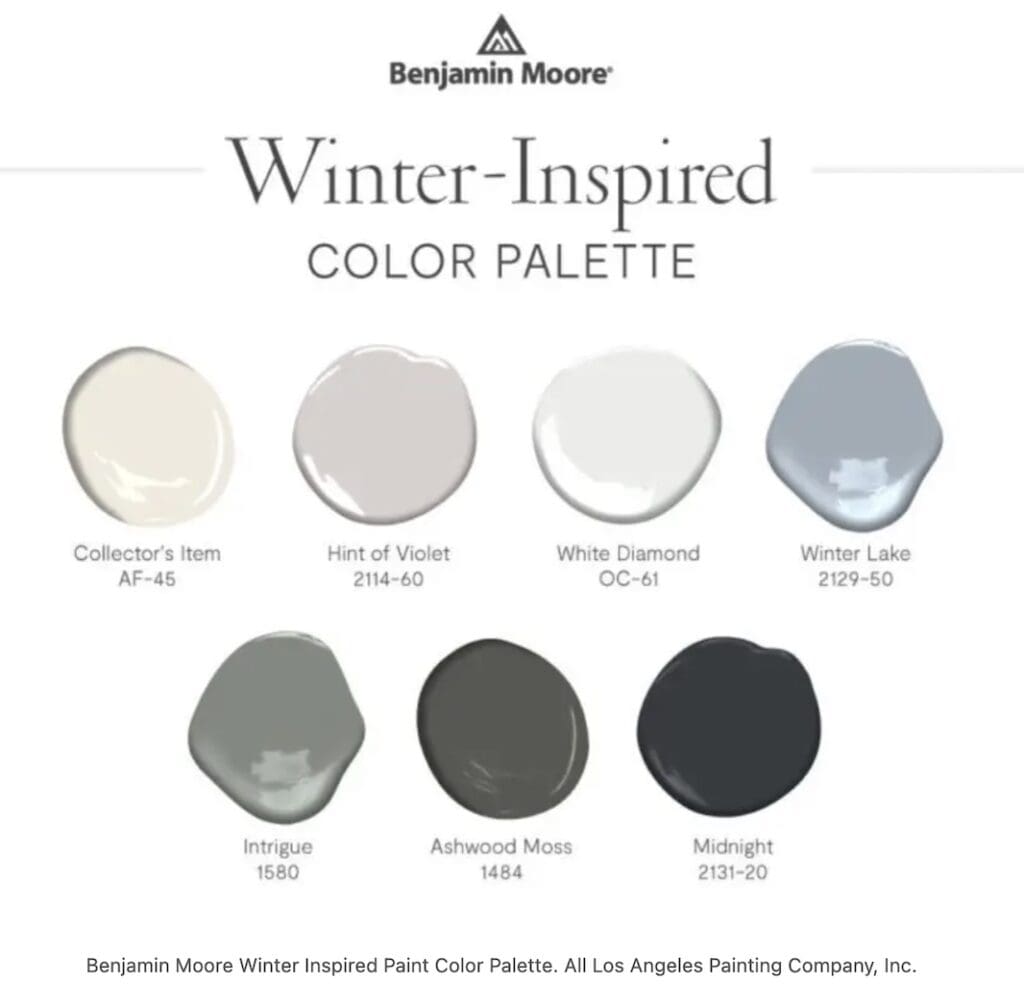 Benjamin Moore Winter Inspired Colors.