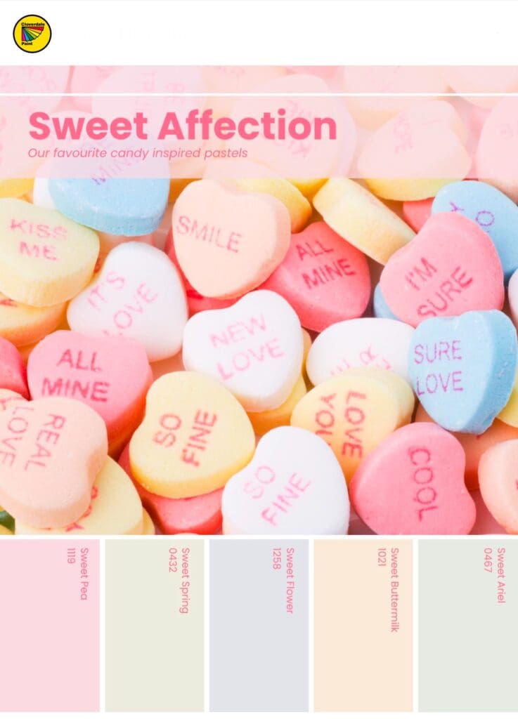 Valentine's Day Candy Inspired Paint Colors