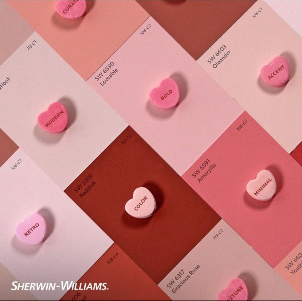 Sherwin Williams Valentine's Day Colors.