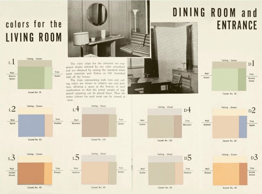 Designer Color Combinations for Living Room, Dining Room and Entry.