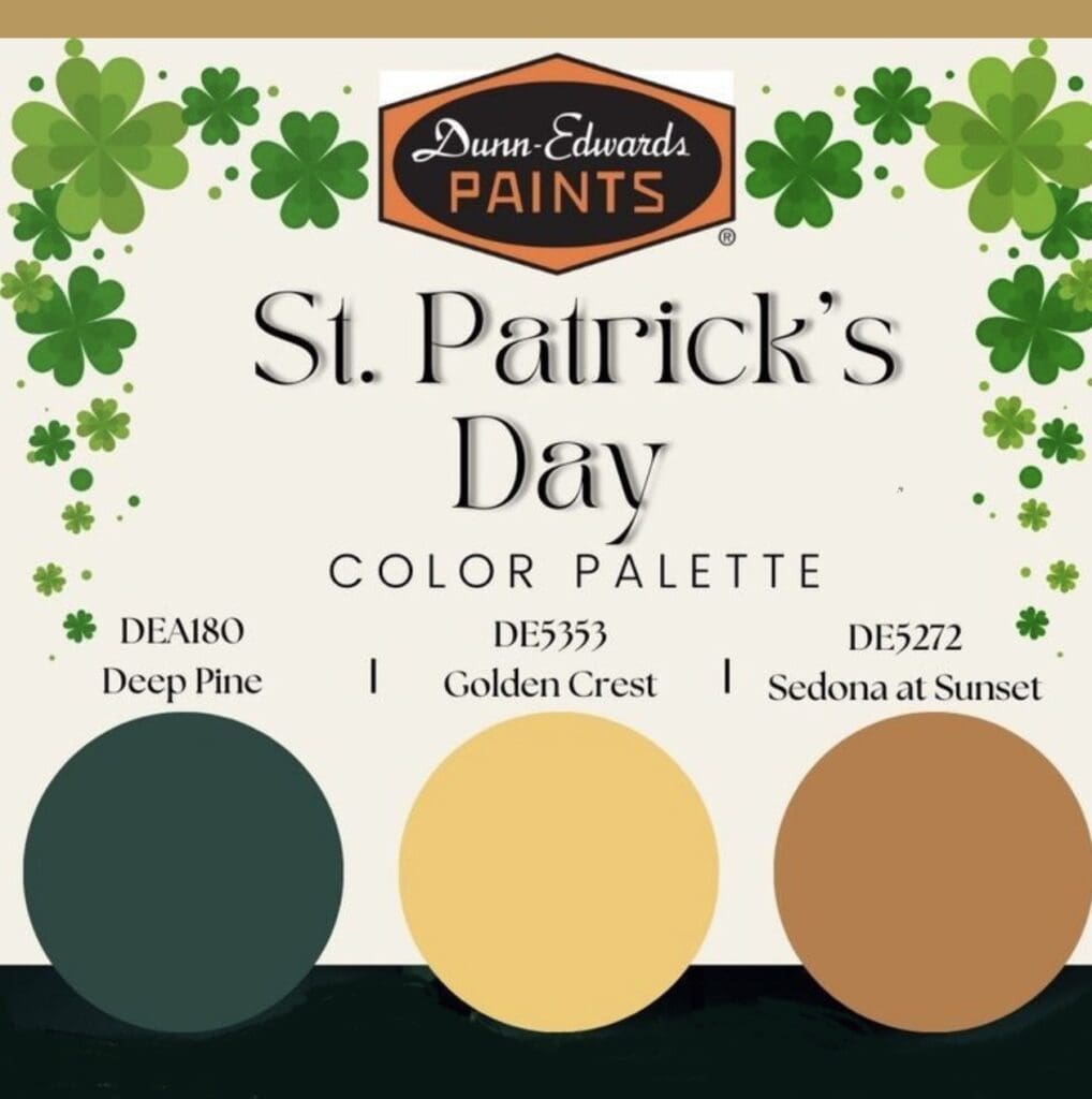 Dunn Edwards St. Patrick's Day Paint Colors.