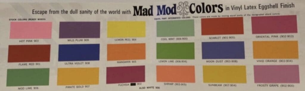 1970's House Paint Colors.