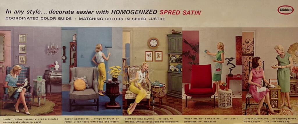 Glidden Early 1960's Color chart.