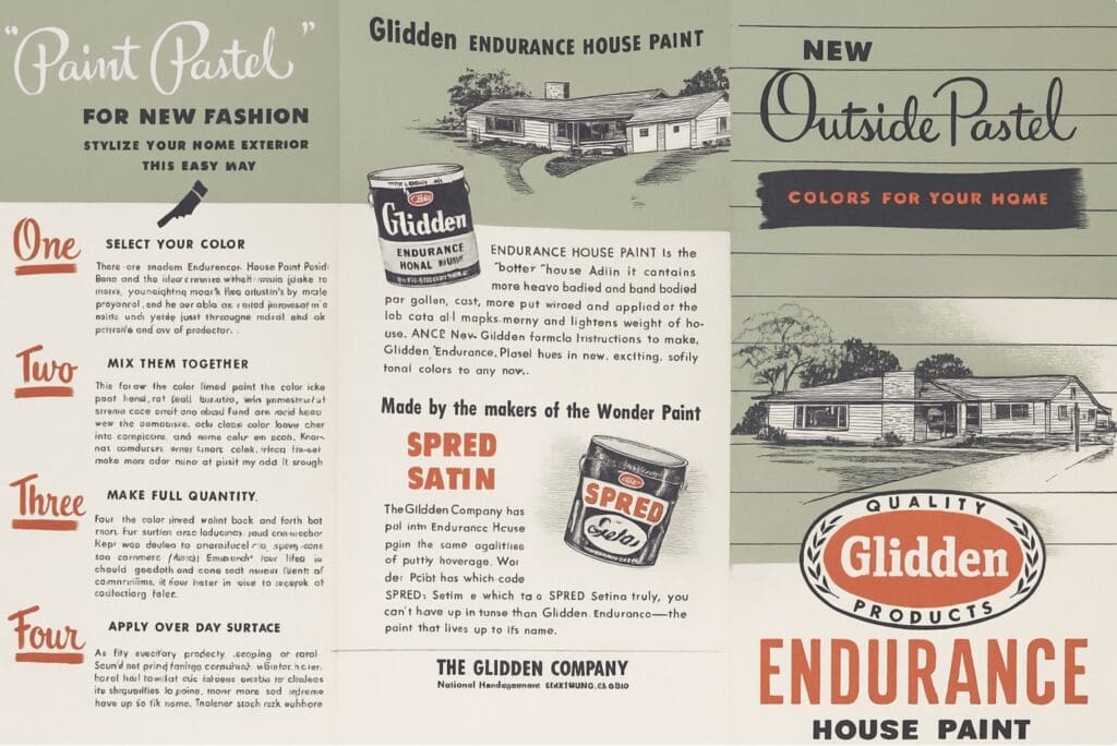 1953 Exterior House Paint Color Chart.