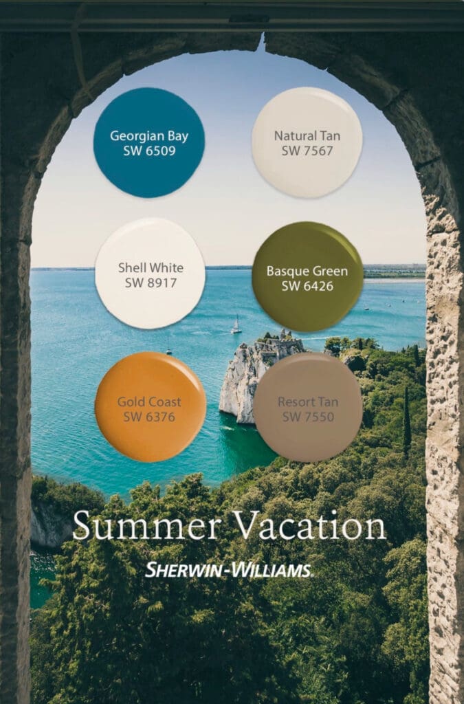 Summer Vacation Inspired Paint Colors.