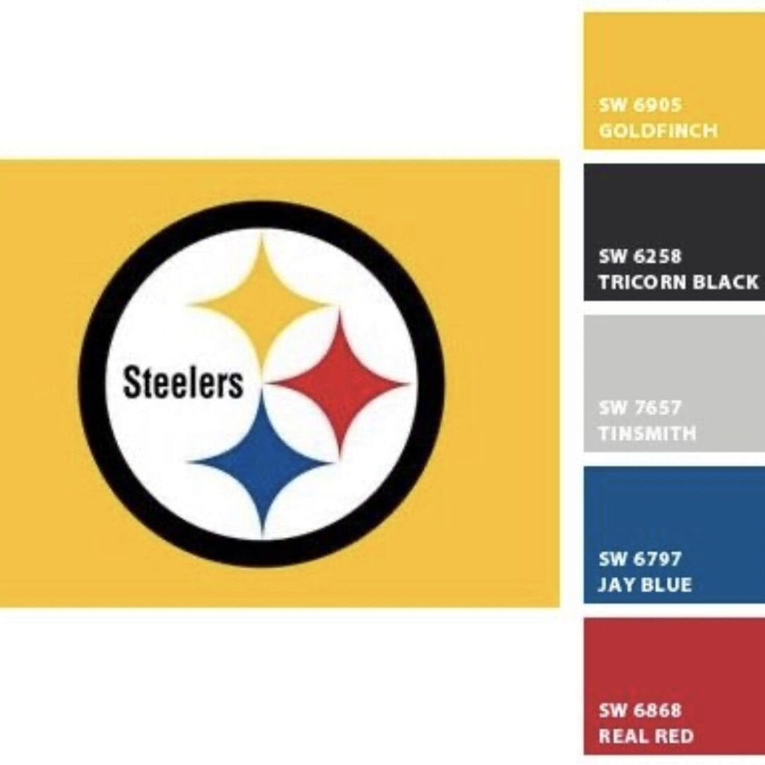 Sherwin Williams | Pittsburgh Steelers Team Paint Colors.