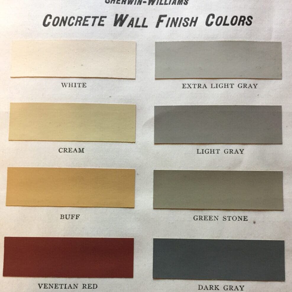 1930's Sherwin Williams Vintage Stucco Color Chart.