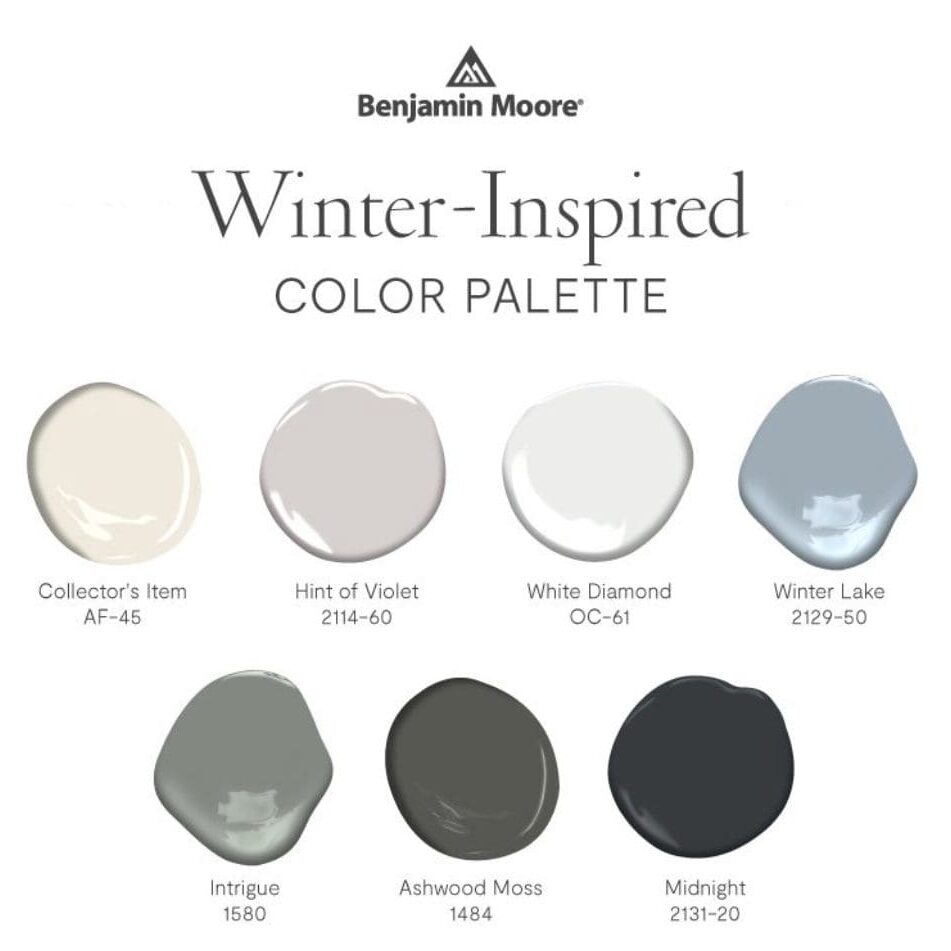 Benjamin Moore Winter Inspired Color Palette. All Los Angeles Painting Company, Inc.