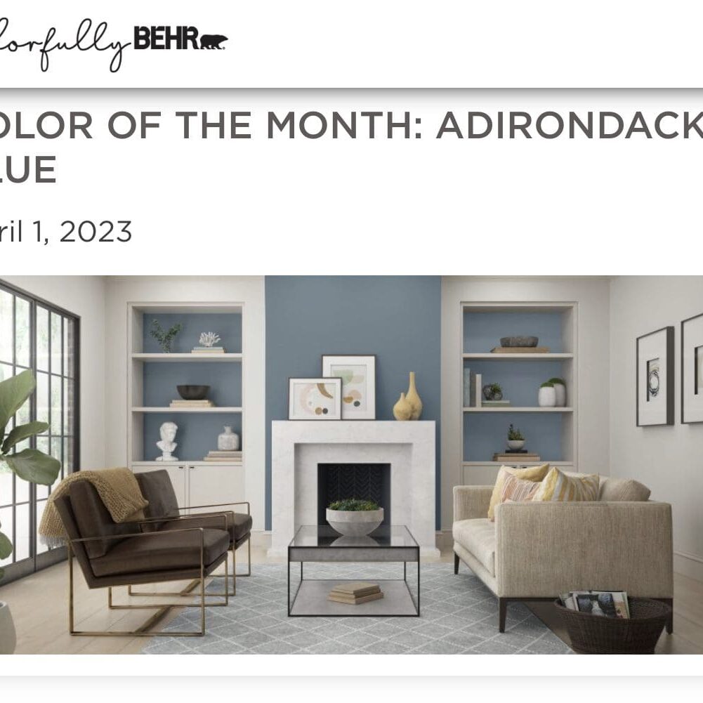 Behr April 2023 Color of the Month | Adirondack Blue.