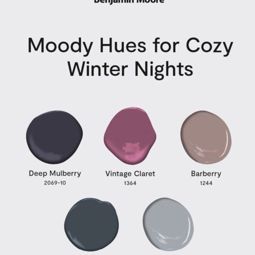 Benjamin Moore | Moody hues for cozy winter nights.