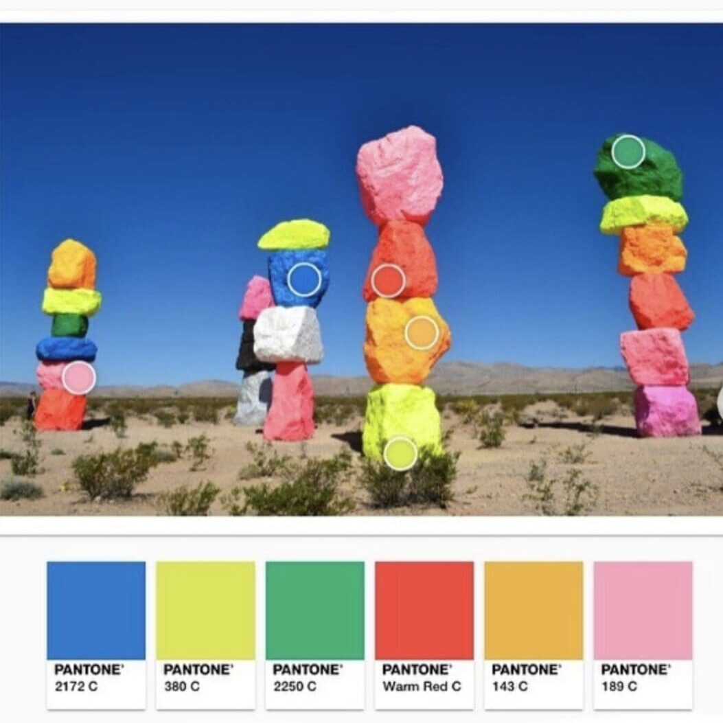 Seven Magic Mountains Paint Colors.