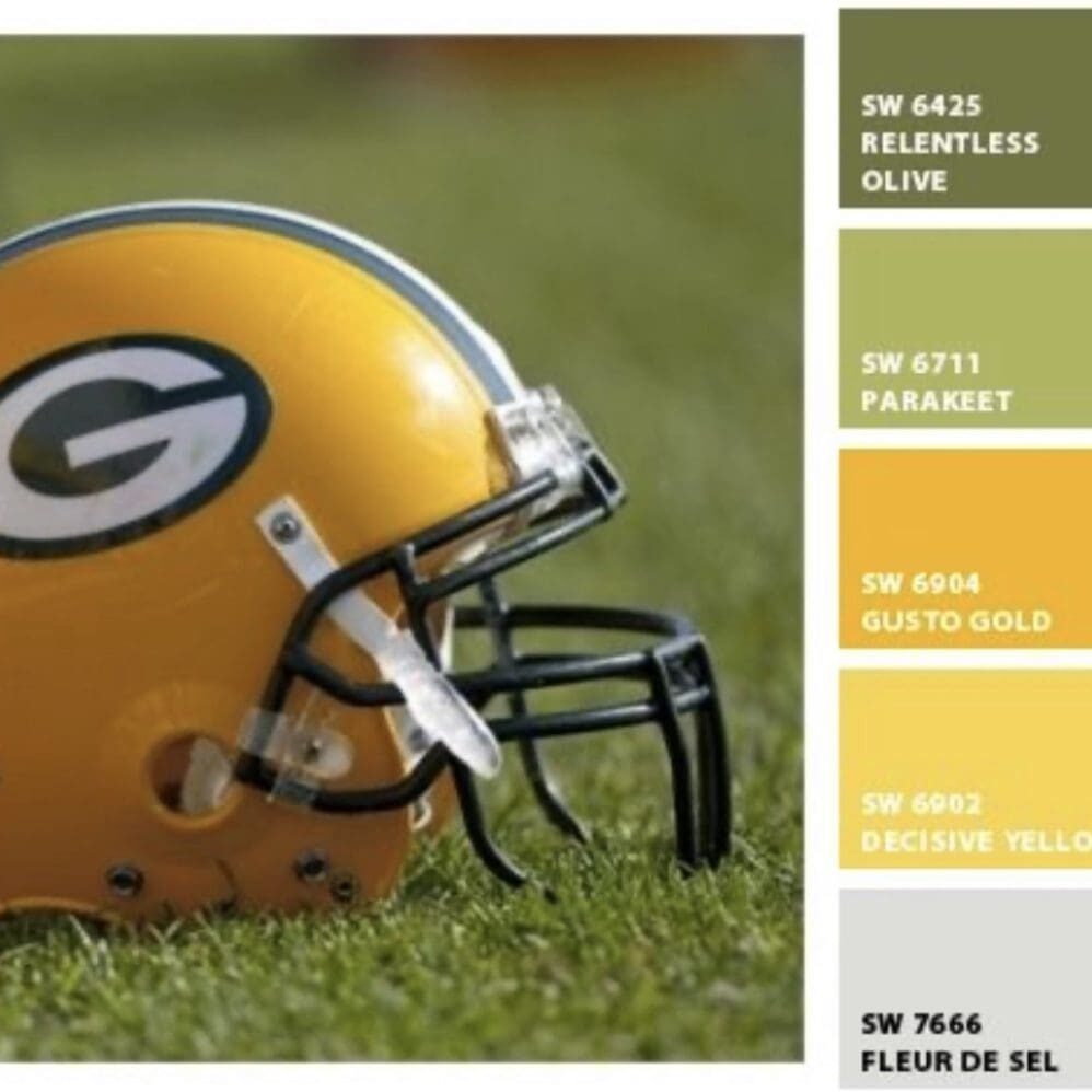 Green Bay Packers Team Paint Colors.