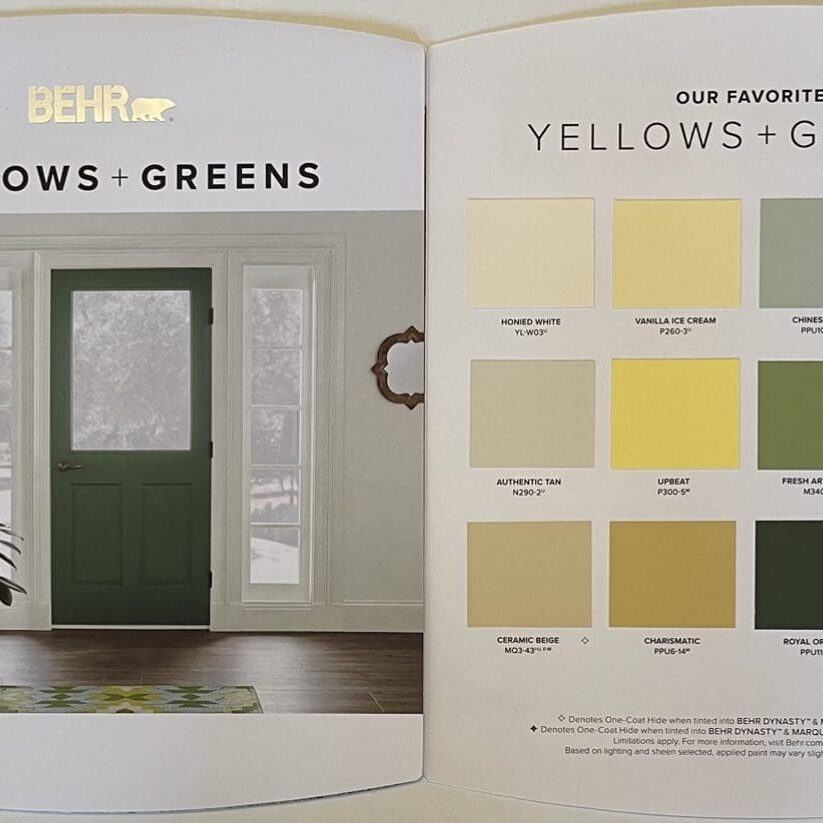 Behr | Favorite Yellow and Green Color Collection. All Los Angeles Painting Company, Inc.