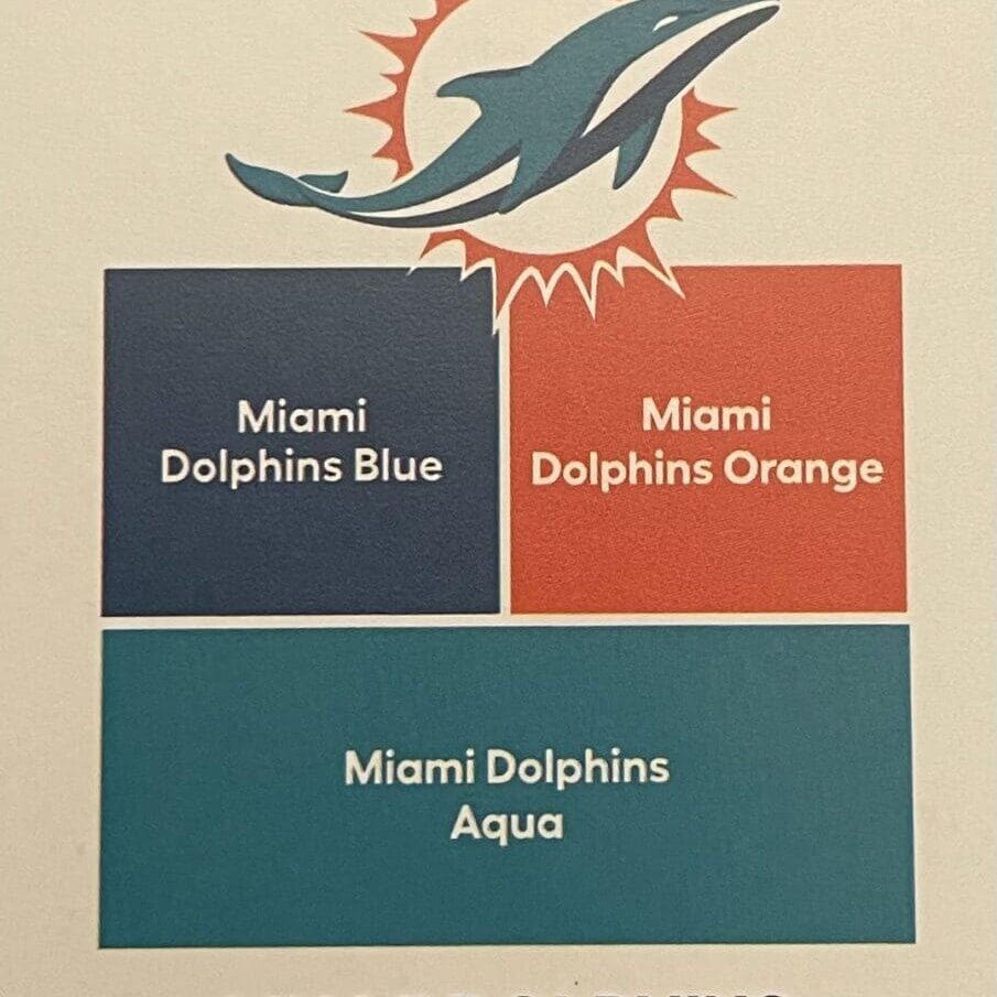 Valspar Miami Dolphins Team Paint Colors