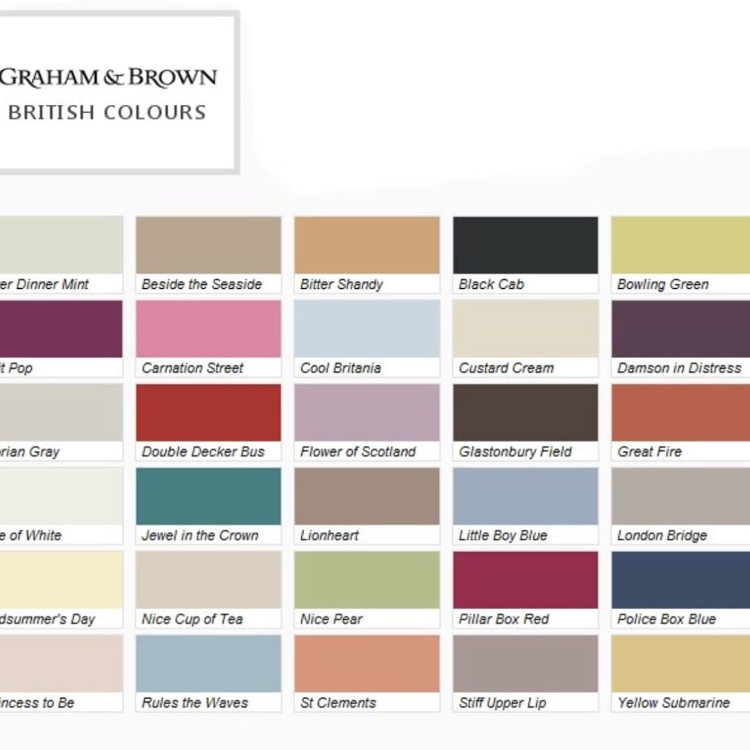 Graham & Brown British Paint Color Collection. All Los Angeles Painting Company, Inc.