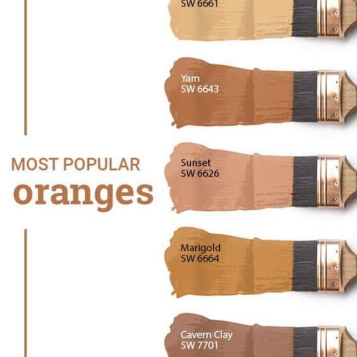 Sherwin Williams Most Popular Orange Paint Color Palette. All Los Angeles Painting Company, Inc.