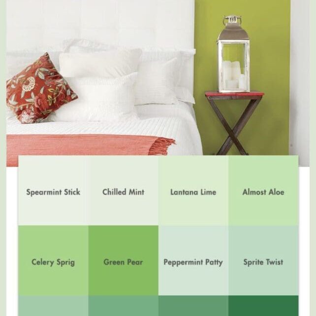 PPG Pittsburgh Paint Green Paint Color Palette. All Los Angeles Painting Company, Inc.