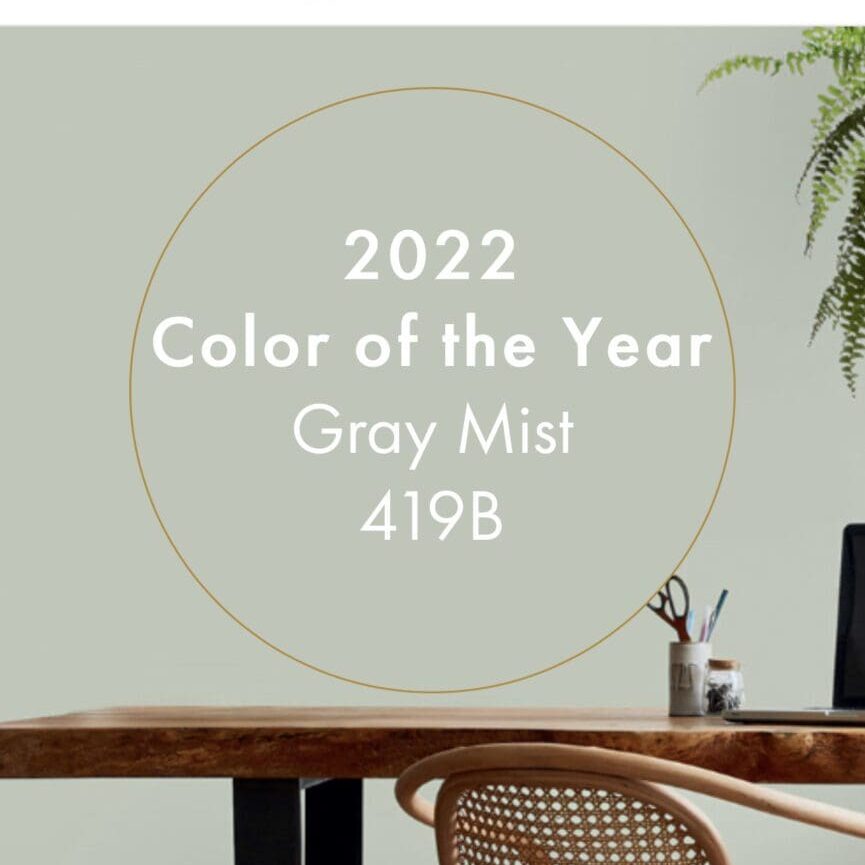 Pratt & Lambert 2022 Color of the Year | Gray Mist. All Los Angeles Painting Company, Inc.