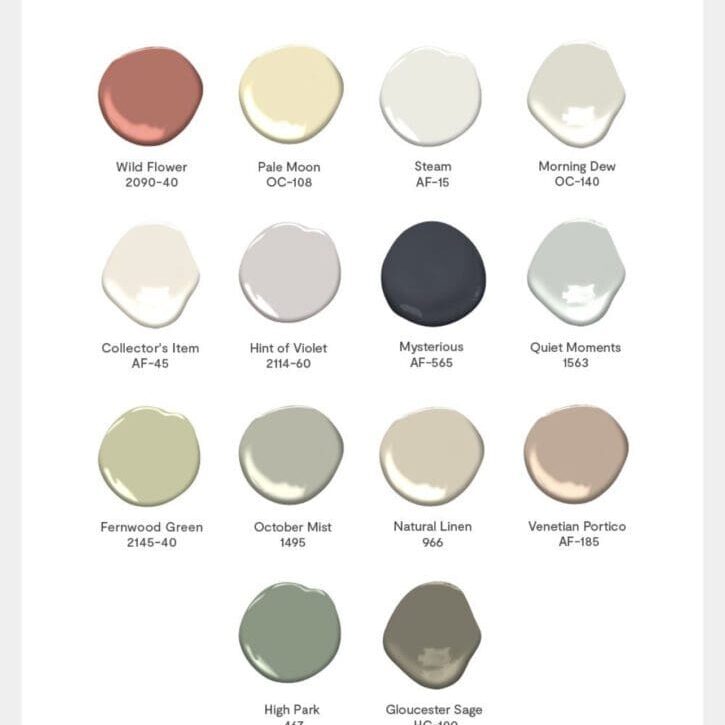 Benjamin Moore Color Trends 2022 Palette. All Los Angeles Painting Company, Inc.