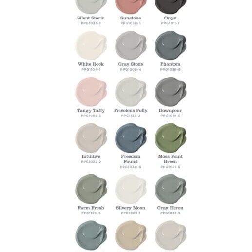 PPG Modern Farmhouse Paint Color Inspiration Palette. All Los Angeles Painting Company, Inc.