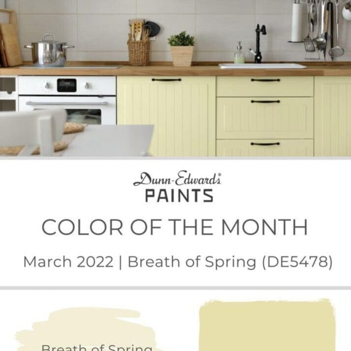 Dunn Edwards March 2022 Color of the Month | Breath of Spring. All Los Angeles Painting Company, Inc.