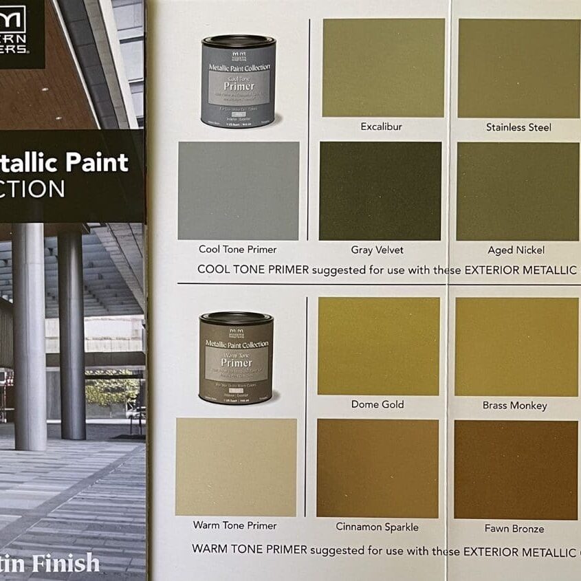 Modern Masters Exterior Metallic Paint Color Palette.