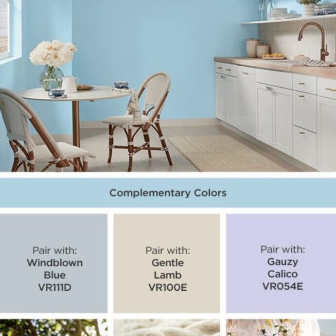 Valspar Soothing Blue & Complementary Paint Color Palette. All Los Angeles Painting Company, Inc.