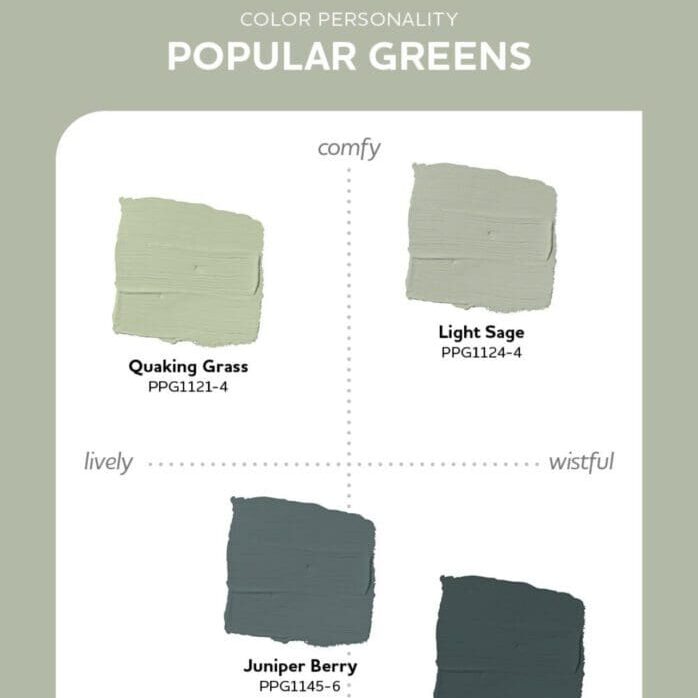 Glidden | Popular Green Paint Color Palette. All Los Angeles Painting Company, Inc.