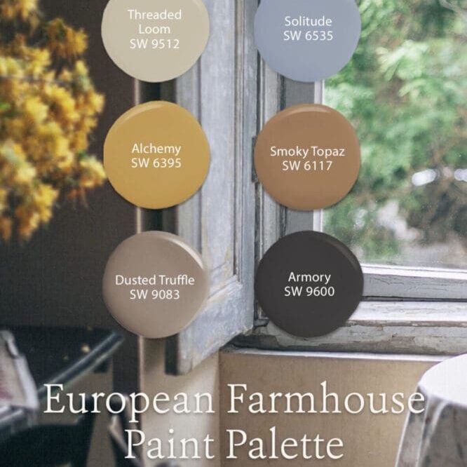 Sherwin Williams | European Farmhouse Paint Color Palette. All Los Angeles Painting Company, Inc.