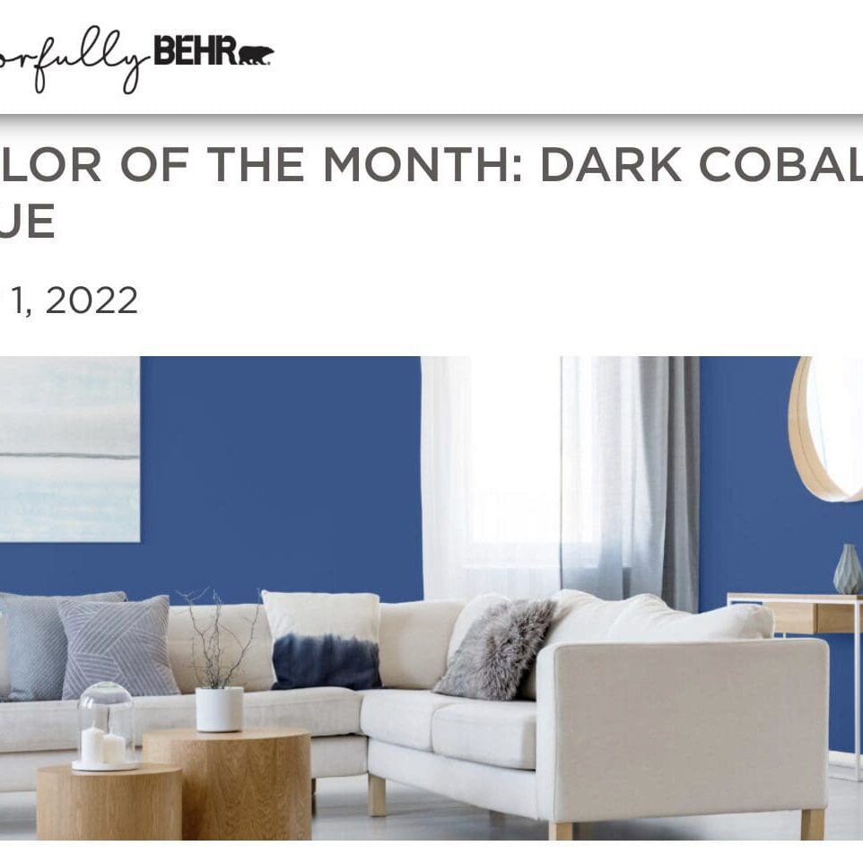 Behr July 2022 Color of the Month | Dark Cobalt Blue. All Los Angeles Painting Company, Inc.